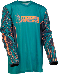 MOOSE OFFROAD Youth Agroid Vented Jersey - Blue/Orange - Large 2912-2332