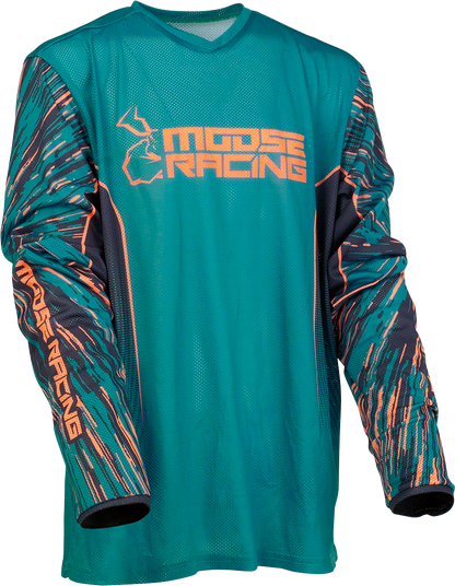 MOOSE OFFROAD Youth Agroid Vented Jersey - Blue/Orange - Large 2912-2332