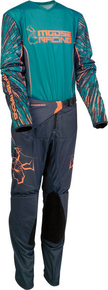 MOOSE OFFROAD Youth Agroid Vented Jersey - Blue/Orange - Large 2912-2332