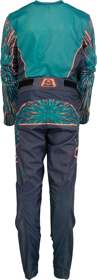 MOOSE OFFROAD Youth Agroid Vented Jersey - Blue/Orange - Large 2912-2332