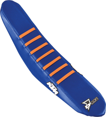 D'COR VISUALS Seat Cover - Navy/Orange - SXF '23-'26 30-30-315