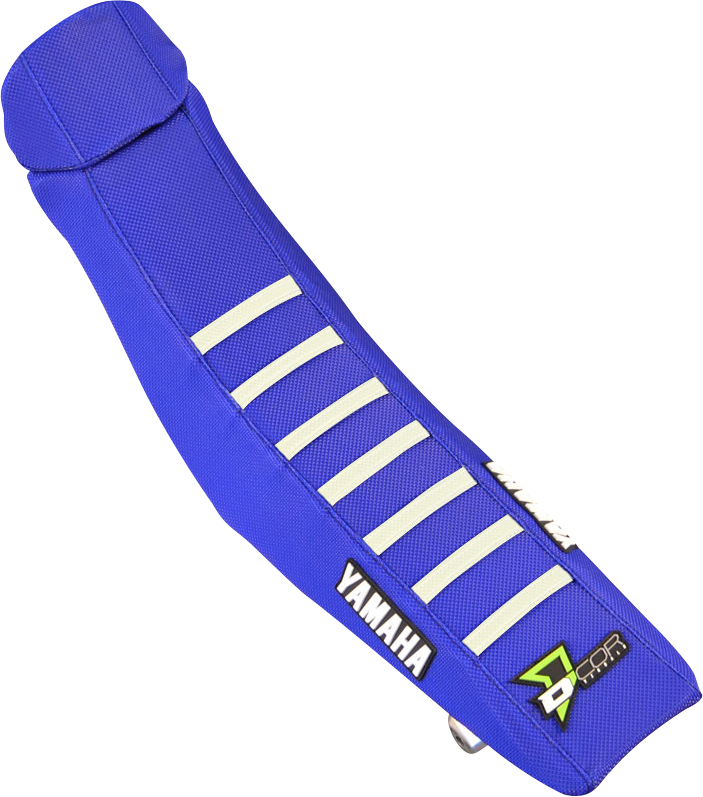 D'COR VISUALS Seat Cover - Blue/White - YZ '23-'26 30-50-503