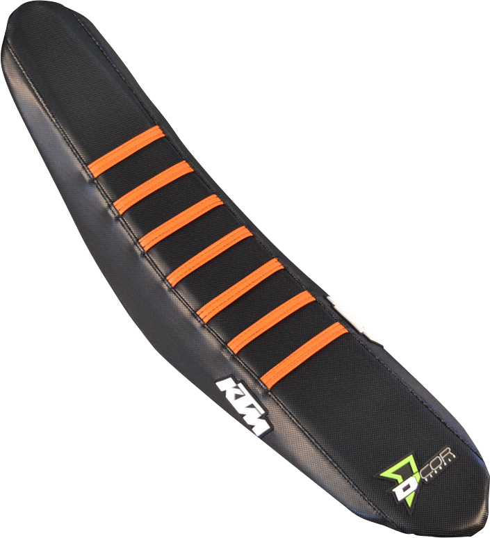 D'COR VISUALS Seat Cover - Black/Orange - SXF '23-'26 30-30-310