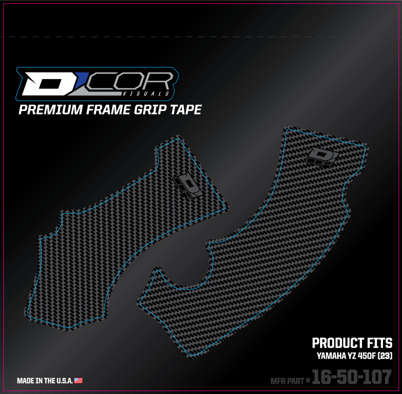 D'COR VISUALS Frame Grip Tape - Gray - Yamaha - YZ 250/450 F 16-50-107