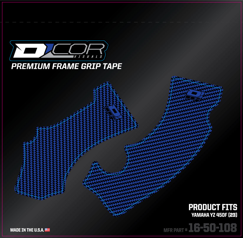 D'COR VISUALS Frame Grip Tape - Blue - Yamaha - YZ 250/450 F 16-50-108