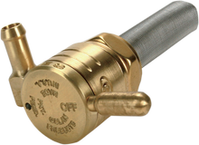 GOLAN PRODUCTS "Click-Slick" Fuel Petcock - Forward - Raw Brass - 22mm 76-312F-BS