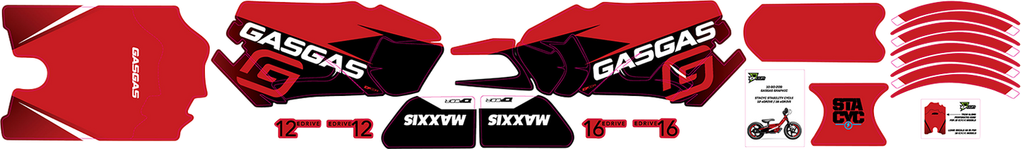 D'COR VISUALS STACYC™ Stability Cycle Graphic Kit - 12" & 16" - GasGas 10-80-209