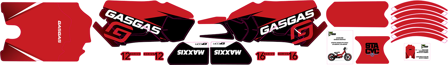 D'COR VISUALS STACYC™ Stability Cycle Graphic Kit - 12" & 16" - GasGas 10-80-209