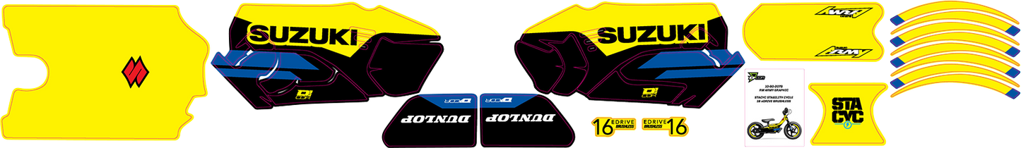 D'COR VISUALS STACYC™ Stability Cycle Graphic Kit - 16" - Brushless - Suzuki 10-80-207B