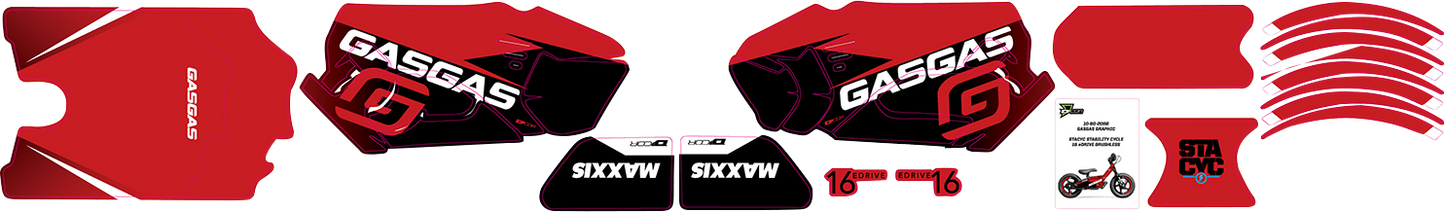 D'COR VISUALS STACYC™ Stability Cycle Graphic Kit - 16" - Brushless - GasGas 10-80-209B