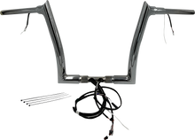 FAT BAGGERS INC. EZ Install Wired 1-1/2" Pointed Top Handlebar Kit - 12" - Chrome 801312