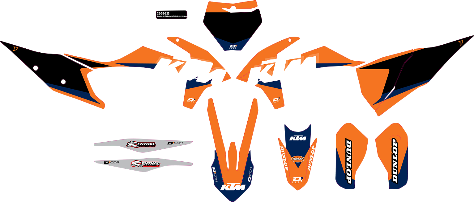 D'COR VISUALS Graphic Kit - KTM Racing - KTM '18-'22 20-30-223