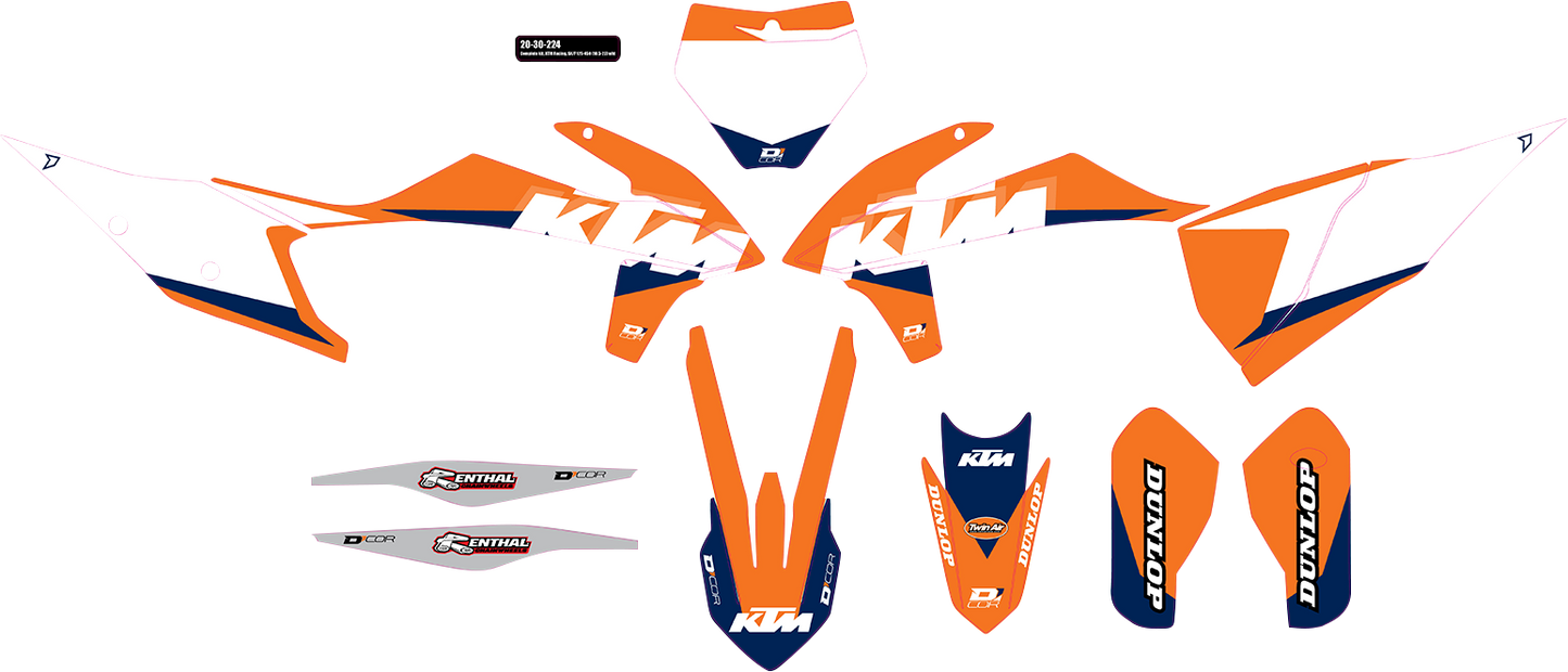 D'COR VISUALS Graphic Kit - KTM Racing - KTM '18-'22 20-30-224