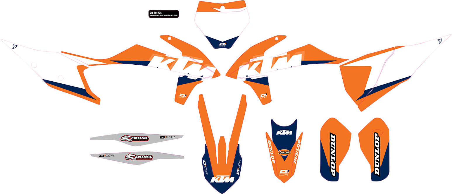 D'COR VISUALS Graphic Kit - KTM Racing - KTM '18-'22 20-30-224