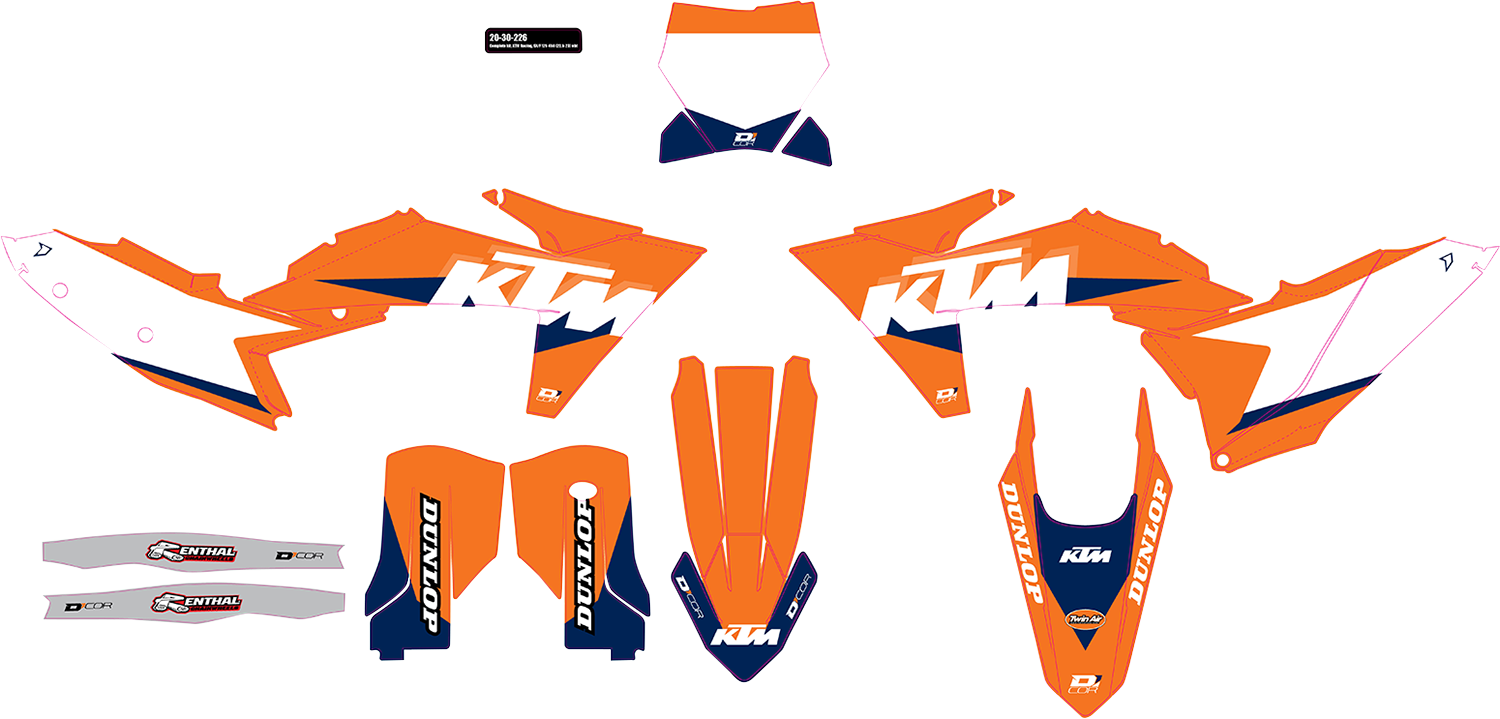 D'COR VISUALS Graphic Kit - KTM Racing - KTM '23-'24 20-30-226