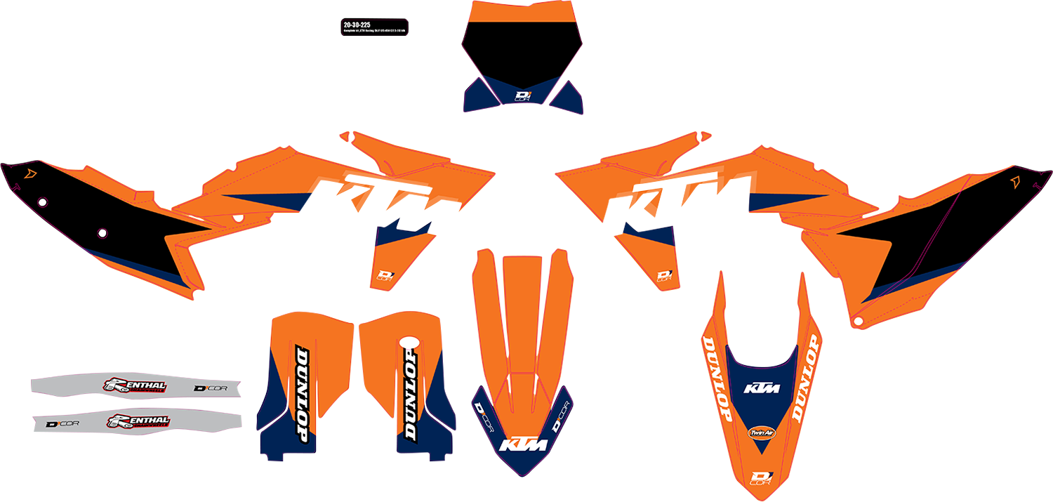 D'COR VISUALS Graphic Kit - KTM Racing - KTM '23-'24 20-30-225