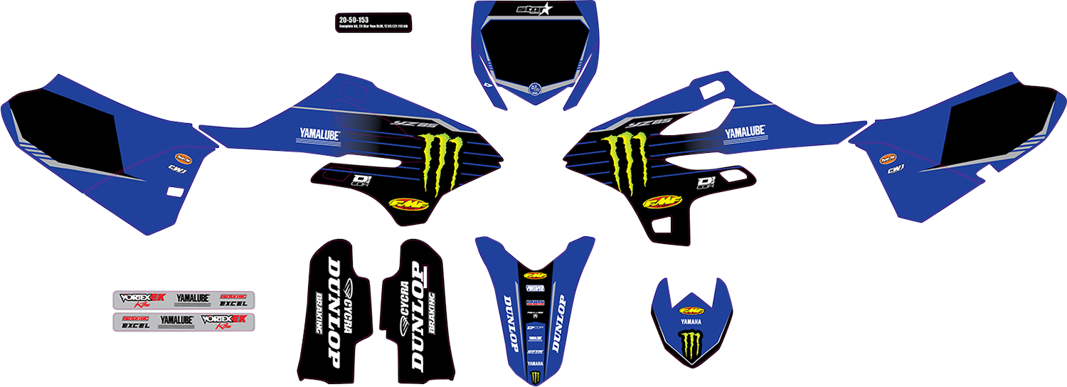 D'COR VISUALS Graphic Kit - '22-'23 Monster Energy Star - YZ 85 20-50-153