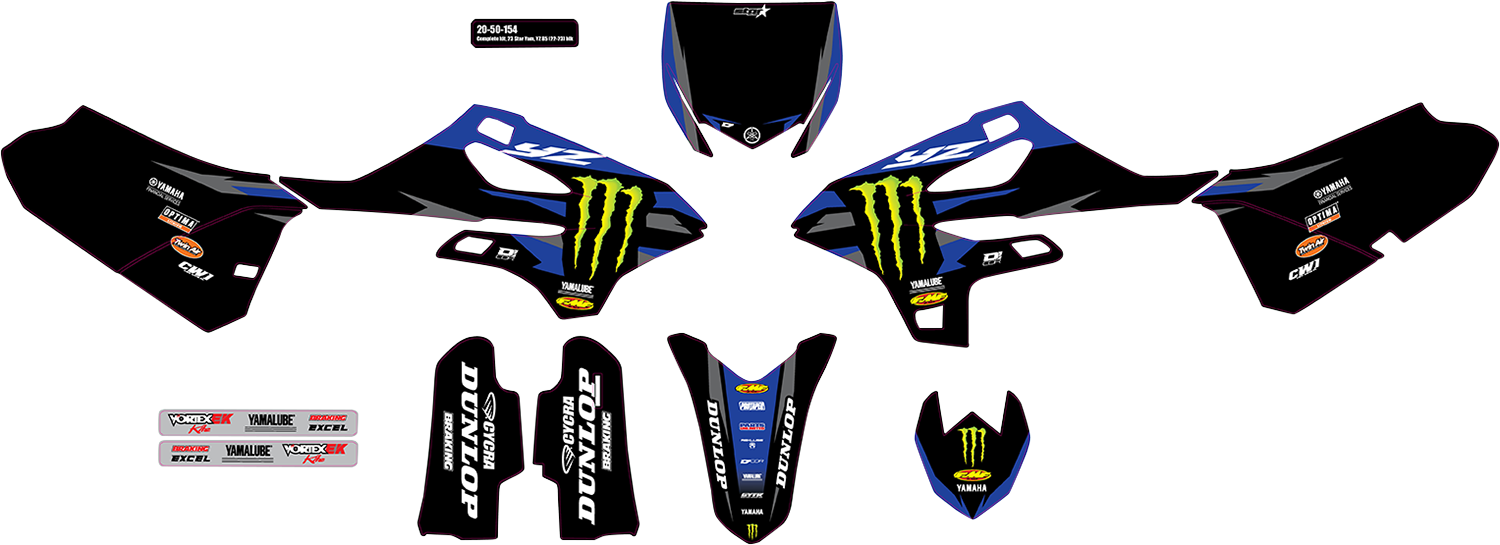 D'COR VISUALS Graphic Kit - '23 Monster Energy Star - YZ 85 20-50-154