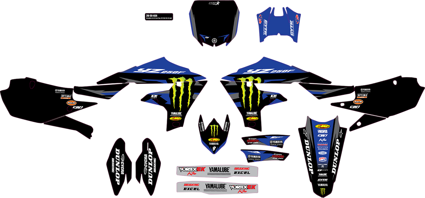 D'COR VISUALS Graphic Kit - '23 Star Monster Energy Star - YZ 250 F 20-50-404