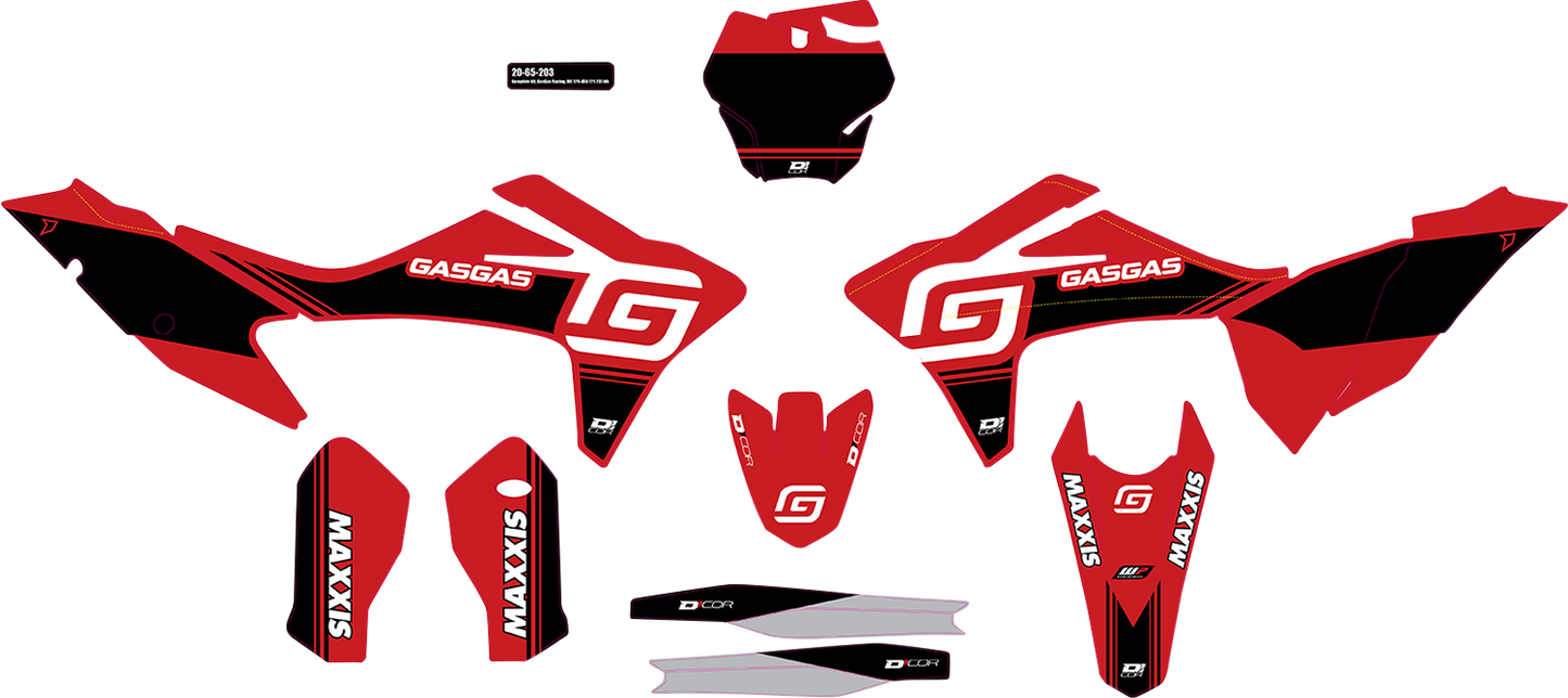 D'COR VISUALS Graphic Kit - White - GasGas Racing - Gas Gas 20-65-202