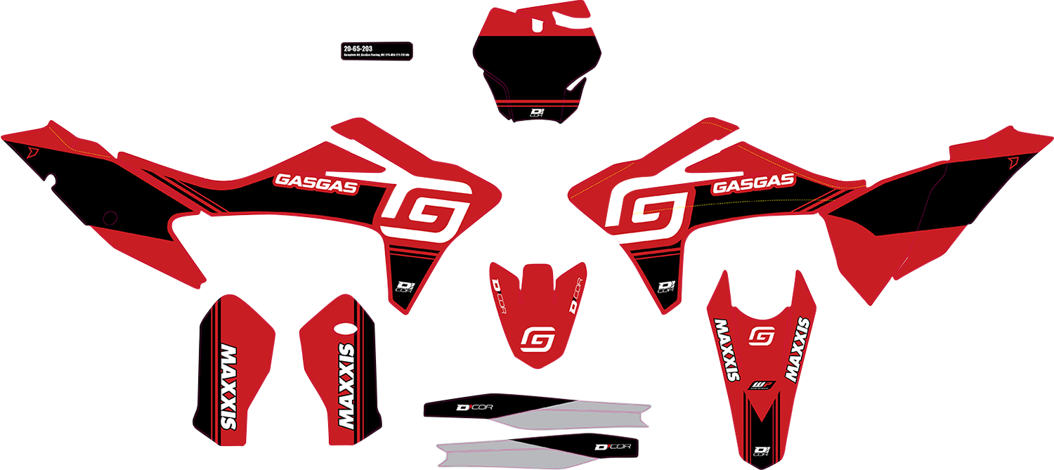 D'COR VISUALS Graphic Kit - White - GasGas Racing - Gas Gas 20-65-202