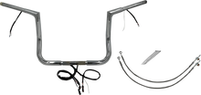 FAT BAGGERS INC. EZ Install Wired 1-1/4" Flat Top Handlebar Kit - 12" - Chrome 702212