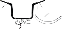 FAT BAGGERS INC. EZ Install Wired 1-1/2" Flat Top Handlebar Kit - 12" - Black 601212-B