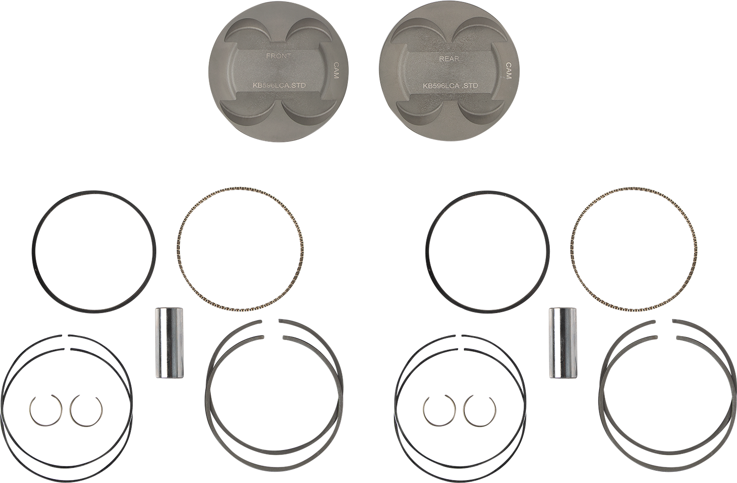 KB PERFORMANCE Piston Kit - 4.250" Standard - 11.7:1 CR - 128" Big Bore - 114"/117" M8 KB596LCA.STD