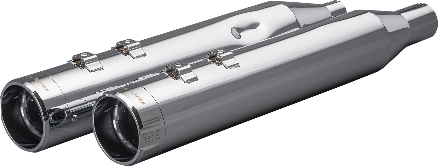 KHROME WERKS 4-1/2" HP-Plus® Slip-On Mufflers - Chrome Klassic Tip 202925