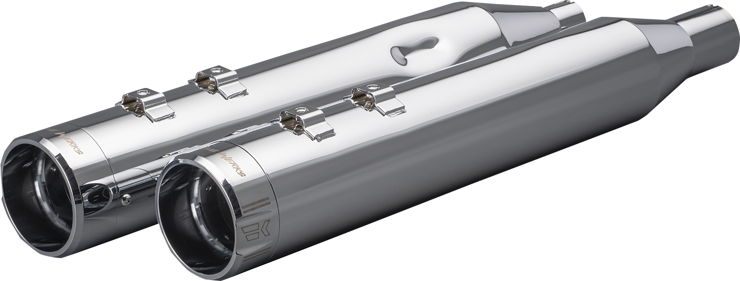 KHROME WERKS 4-1/2" HP-Plus® Slip-On Mufflers - Chrome Klassic Tip 202925