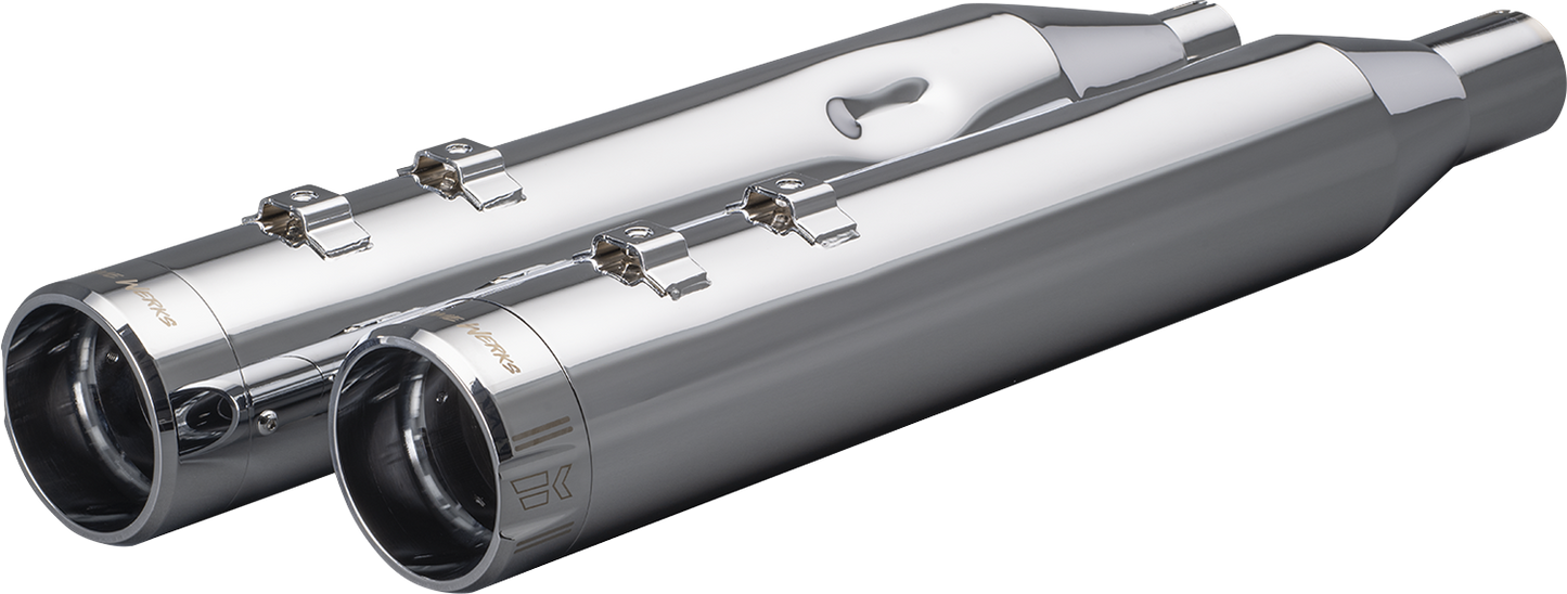 KHROME WERKS 4-1/2" HP-Plus® Slip-On Mufflers - Chrome Klassic Tip 202975