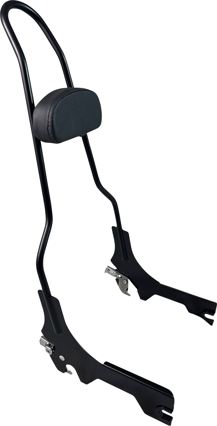 MOTHERWELL Quick Release Sissy Bar - 23" - With Pad - Matt Black MWL-196-18-MB