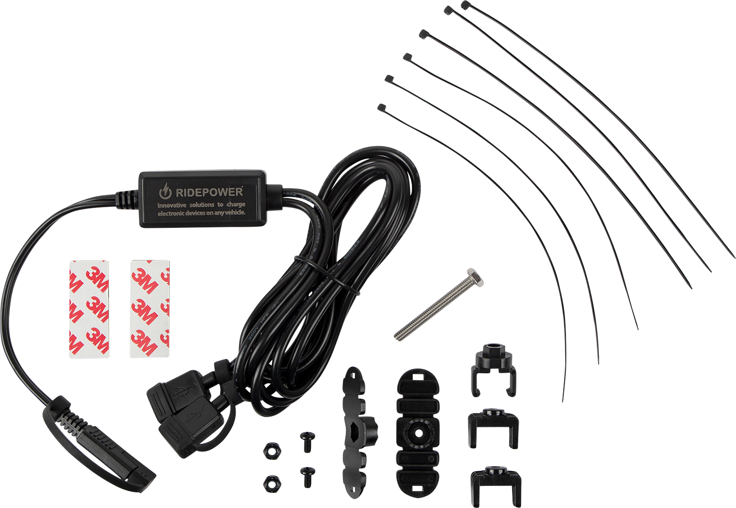 RIDEPOWER SAE to Two USB Port Cable - Dual Port Charging - Split Cable - 65" RPSAE2USB65