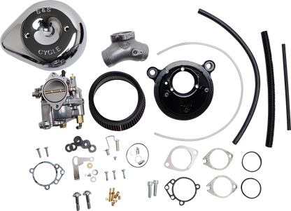 S&S CYCLE Super E Carburetor with Stealth Air Cleaner Kit - Chrome - Evolution Big Twin 110-0145