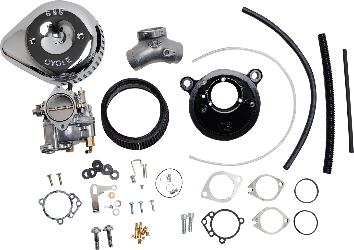 S&S CYCLE Super G Carburetor with Stealth Air Cleaner Kit - Chrome - Evolution Big Twin 110-0147
