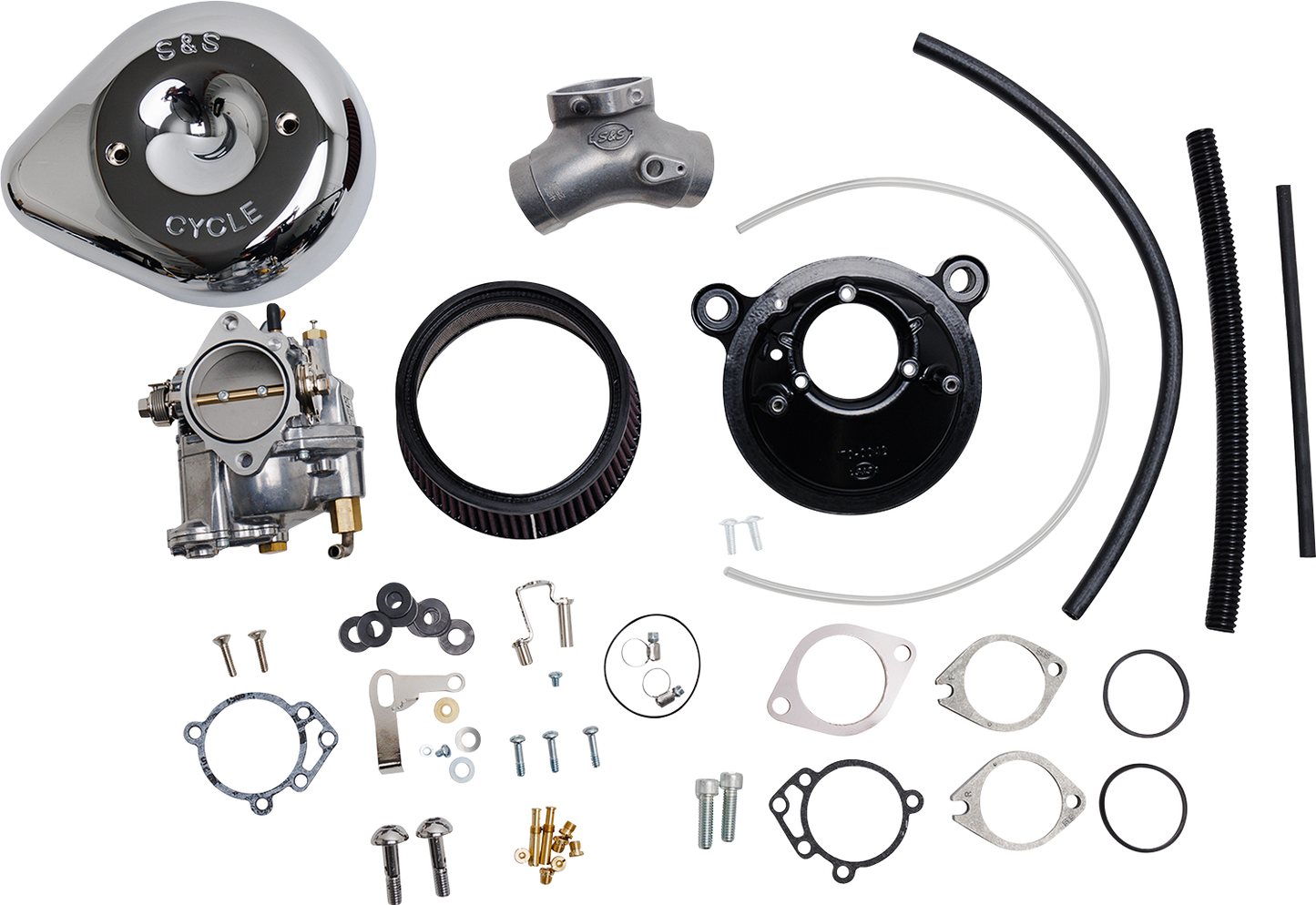 S&S CYCLE Super E Carburetor with Stealth Air Cleaner Kit - Chrome - Twin Cam 110-0151