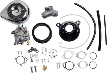 S&S CYCLE Super E Carburetor with Stealth Air Cleaner Kit - Chrome - Twin Cam 110-0151