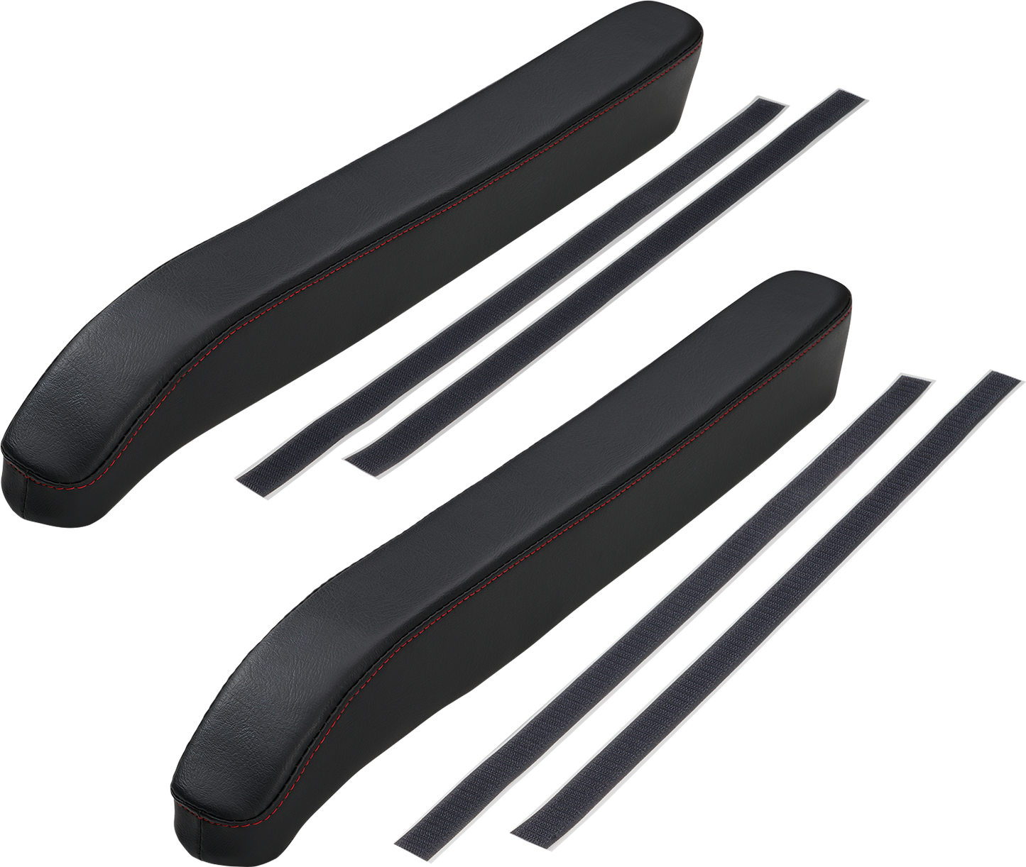 SHOW CHROME Kaliber Armrest Pads - Black w/ Red Stitching - Slingshot '15-'22 H44-1RED