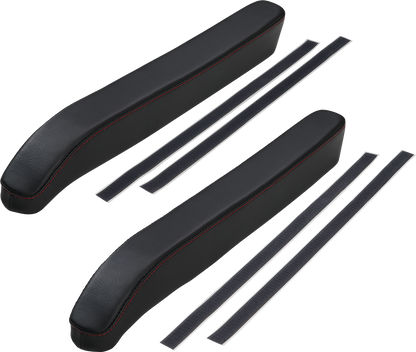 SHOW CHROME Kaliber Armrest Pads - Black w/ Red Stitching - Slingshot '15-'22 H44-1RED