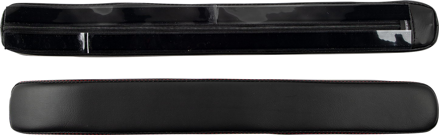 SHOW CHROME Kaliber Armrest Pads - Black w/ Red Stitching - Slingshot '15-'22 H44-1RED