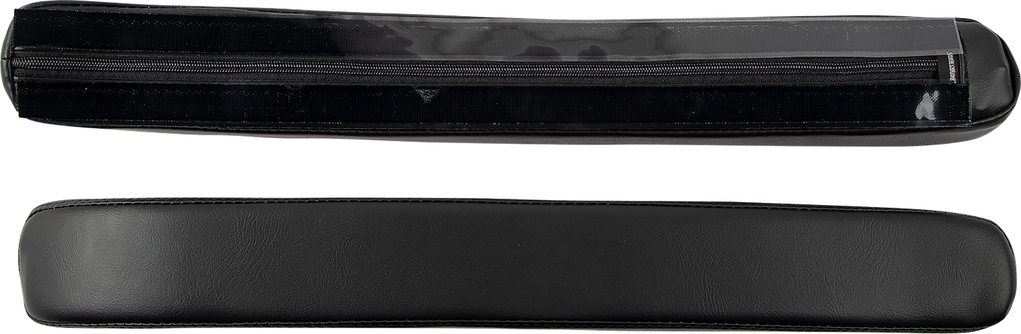 SHOW CHROME Kaliber Armrest Pads - Black w/ Black Stitching - Slingshot '15-'22 H44-1BK