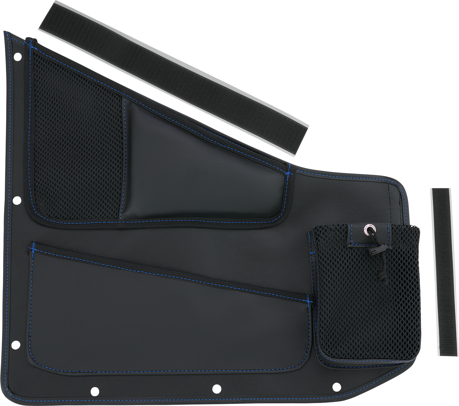 SHOW CHROME Kaliber Organizer - Driver - Black w/ Blue Stitching H44-7DBLU