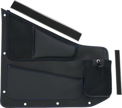 SHOW CHROME Kaliber Organizer - Driver - Black w/ Blue Stitching H44-7DBLU