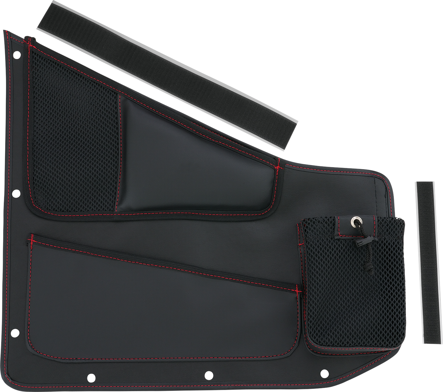 SHOW CHROME Kaliber Organizer - Driver - Black w/ Red Stitching H44-7DRED