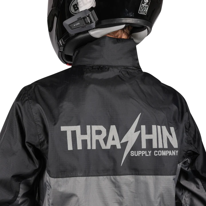 THRASHIN SUPPLY CO. Mission WP Rain Jacket - Black/Gray - Large TMJ-11-10