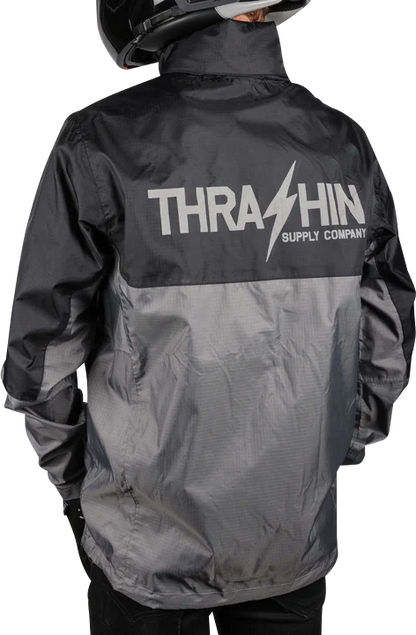THRASHIN SUPPLY CO. Mission WP Rain Jacket - Black/Gray - 2XL TMJ-11-12