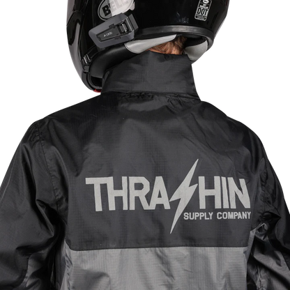 THRASHIN SUPPLY CO. Mission WP Rain Jacket - Black/Gray - 2XL TMJ-11-12