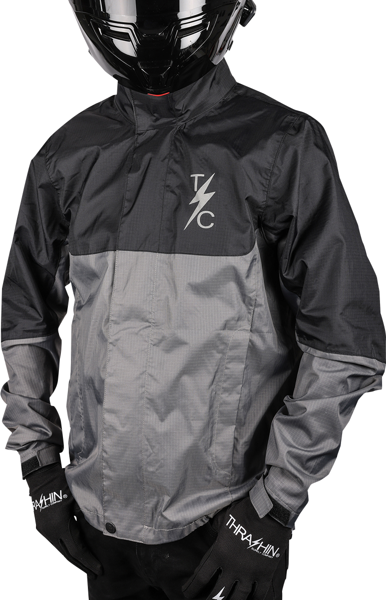 THRASHIN SUPPLY CO. Mission WP Rain Jacket - Black/Gray - 3XL TMJ-11-13