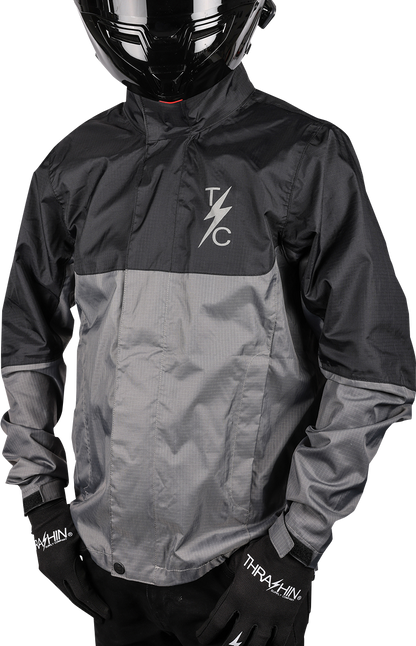 THRASHIN SUPPLY CO. Mission WP Rain Jacket - Black/Gray - 3XL TMJ-11-13