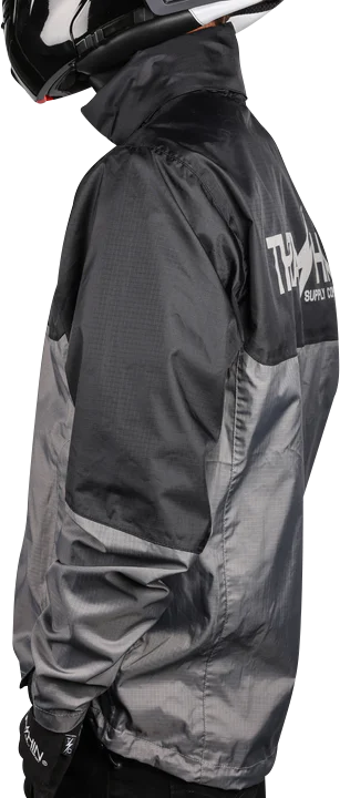 THRASHIN SUPPLY CO. Mission WP Rain Jacket - Black/Gray - 2XL TMJ-11-12